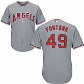 Los Angeles Angels of Anaheim #49 Nolan Fontana Majestic Gray Road New Cool Base Stitched Jersey JiaSu,baseball caps,new era cap wholesale,wholesale hats
